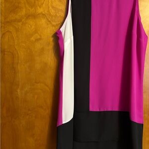 INC International Concepts Fuchsia and Black Asymmetrical Tunic